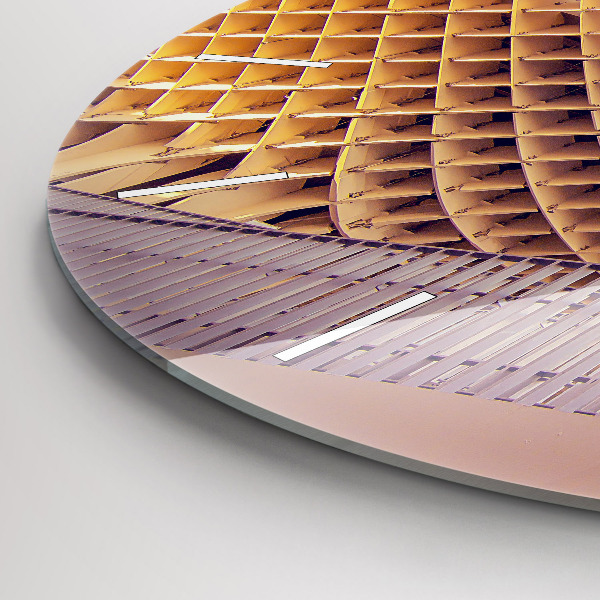 Round glass wall clock Viewpoint in Seville