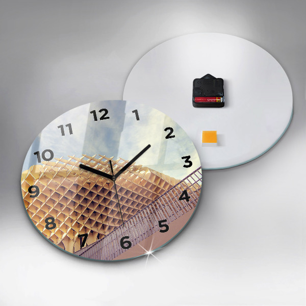 Round glass wall clock Viewpoint in Seville