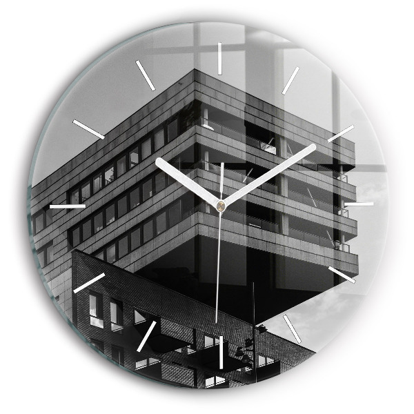 Round glass wall clock Architecture in Amsterdam