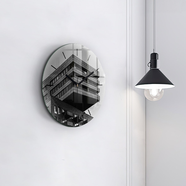Round glass wall clock Architecture in Amsterdam