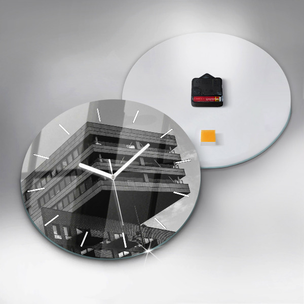 Round glass wall clock Architecture in Amsterdam