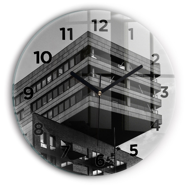 Round glass wall clock Architecture in Amsterdam