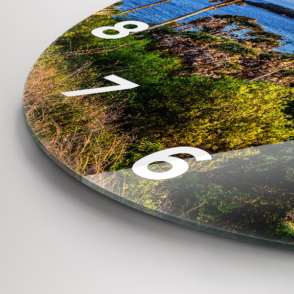 Round glass wall clock Phuket in Thailand