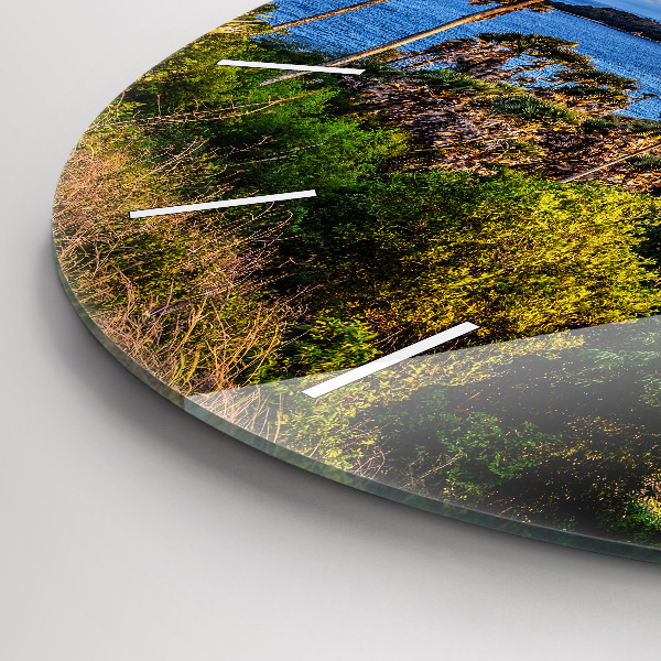 Round glass wall clock Phuket in Thailand