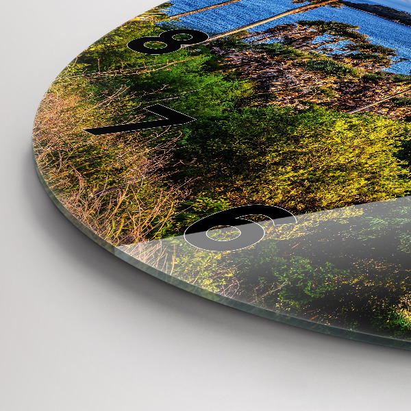 Round glass wall clock Phuket in Thailand