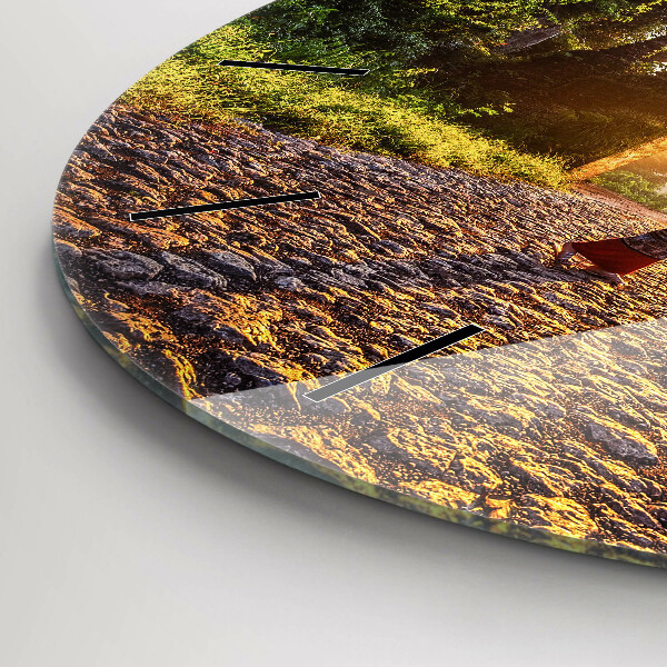 Round glass wall clock Surat Thani Park Thailand