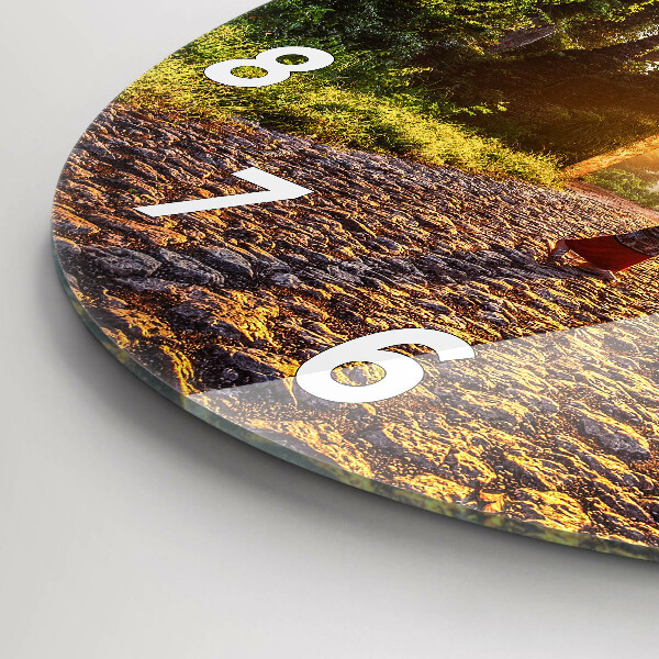 Round glass wall clock Surat Thani Park Thailand