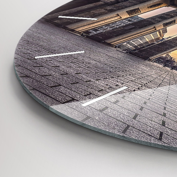 Round glass wall clock Brandenburg Gate
