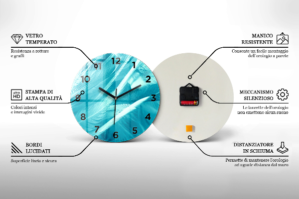 Round glass wall clock Brandenburg Gate