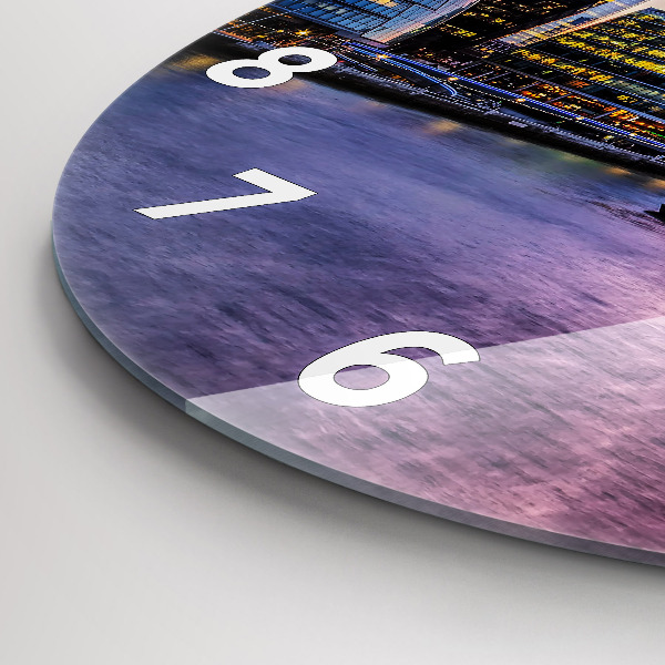 Round glass wall clock View of London