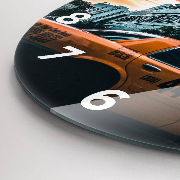 Round glass wall clock Miami, Florida