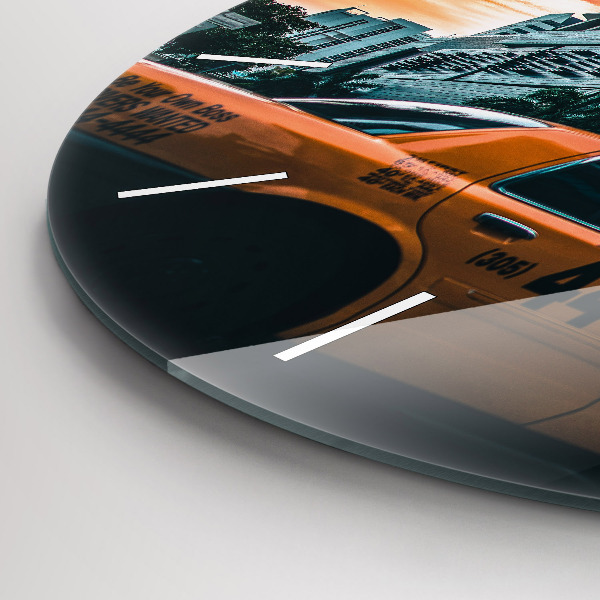 Round glass wall clock Miami, Florida