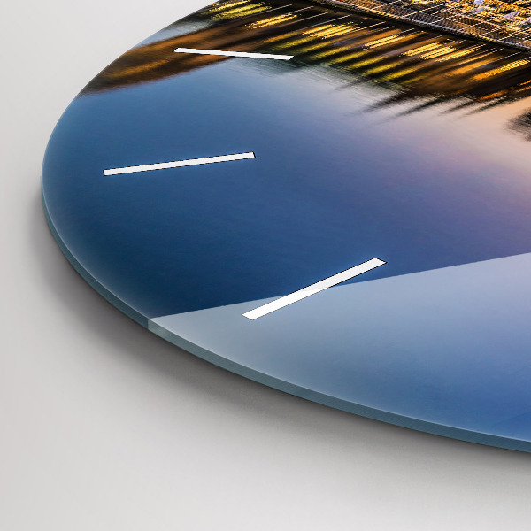 Round glass wall clock Hamburg City Hall