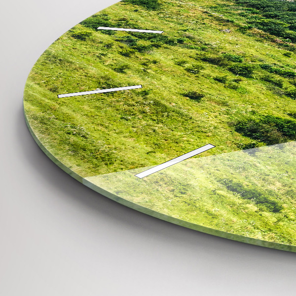 Round glass wall clock Spiš Castle in Slovakia