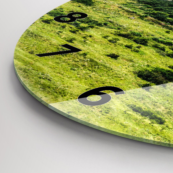 Round glass wall clock Spiš Castle in Slovakia