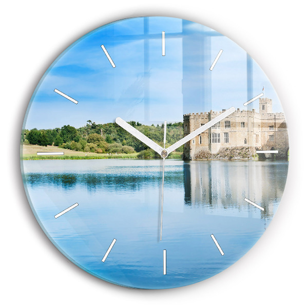 Round glass wall clock Leeds Castle