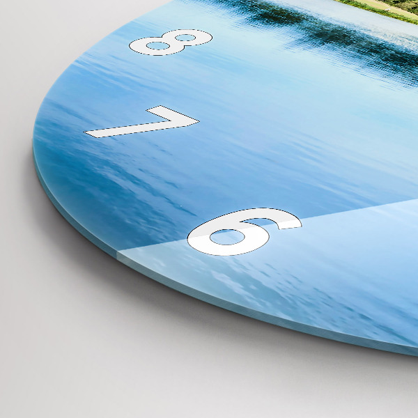 Round glass wall clock Leeds Castle