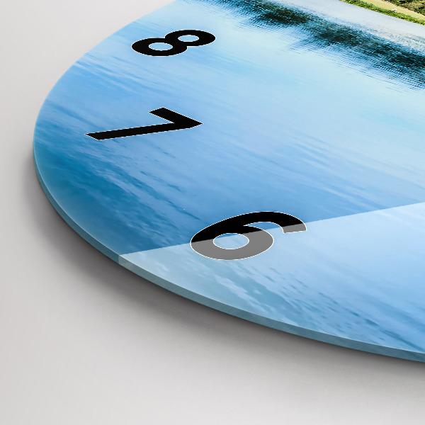 Round glass wall clock Leeds Castle