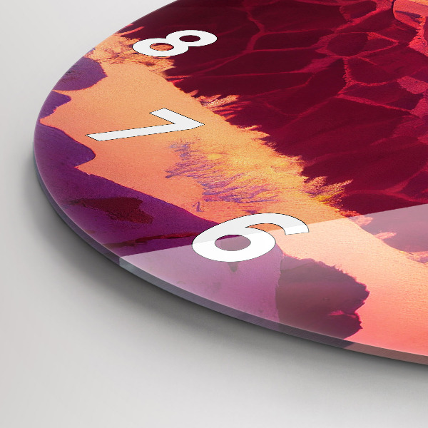 Round glass wall clock Arizona Desert