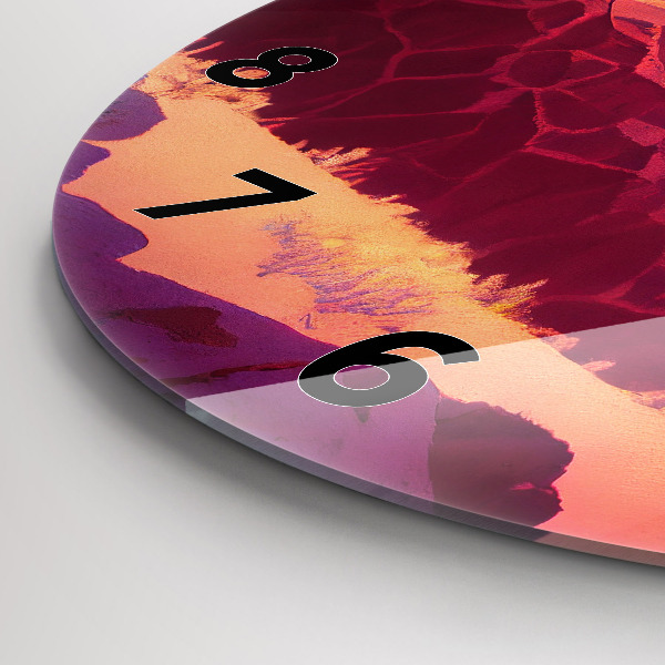 Round glass wall clock Arizona Desert