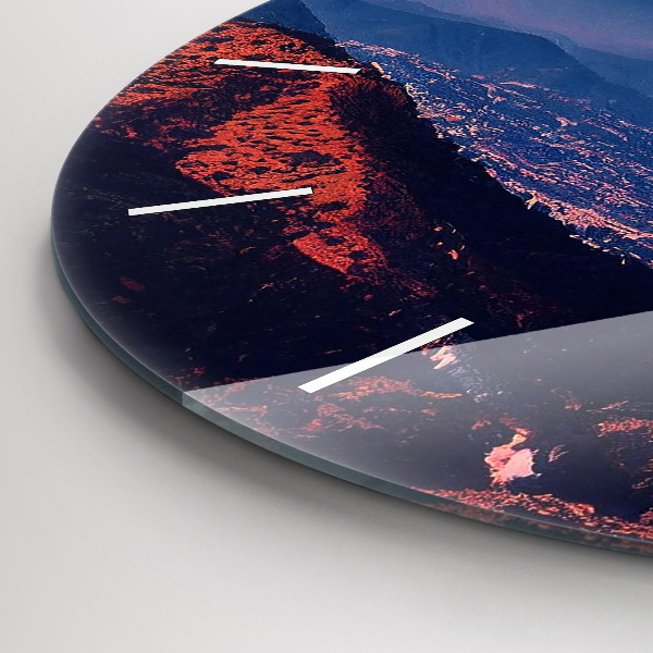 Round glass wall clock Mountains in San Antonio USA