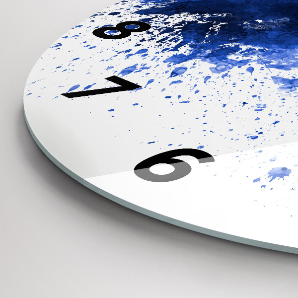 Round glass wall clock San Antonio Watercolors