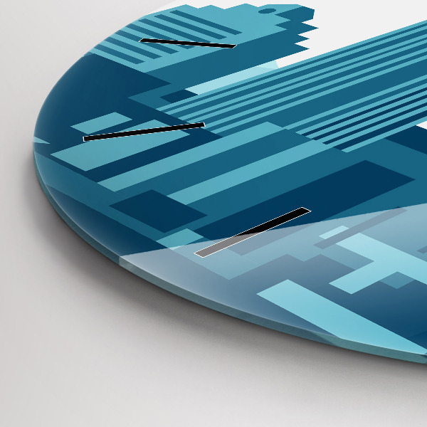 Round glass wall clock Architecture in the USA