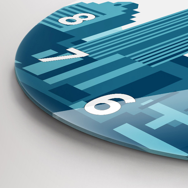 Round glass wall clock Architecture in the USA