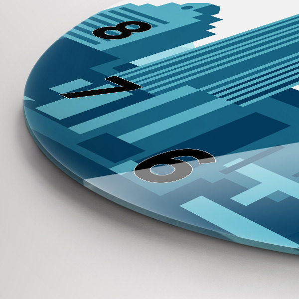 Round glass wall clock Architecture in the USA