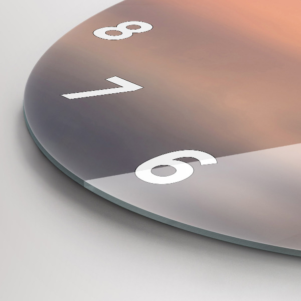 Round glass wall clock Lake Balaton USA