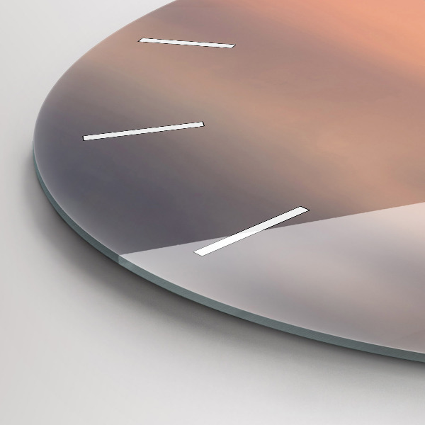 Round glass wall clock Lake Balaton USA