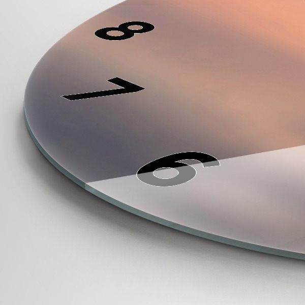 Round glass wall clock Lake Balaton USA