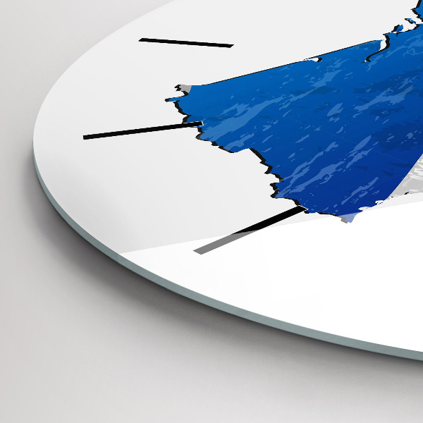 Round glass wall clock Flag of France