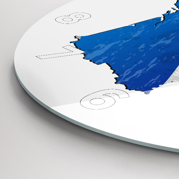 Round glass wall clock Flag of France