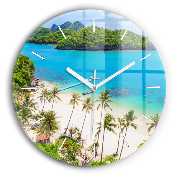 Round glass wall clock National Park Thailand