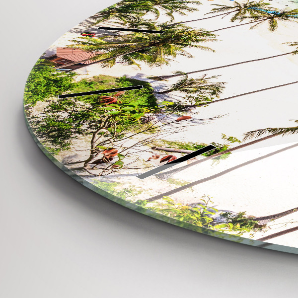 Round glass wall clock National Park Thailand