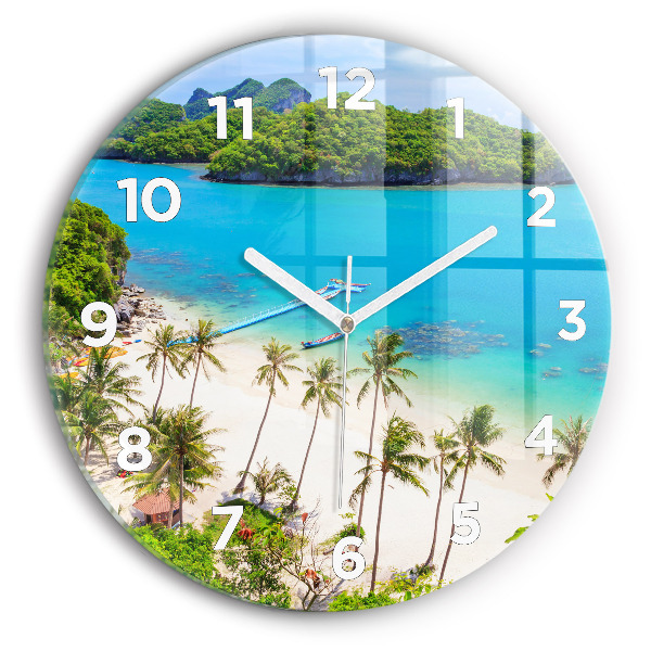 Round glass wall clock National Park Thailand