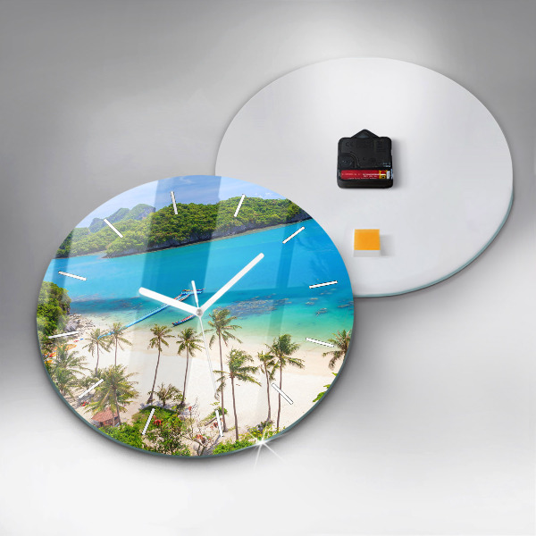Round glass wall clock National Park Thailand