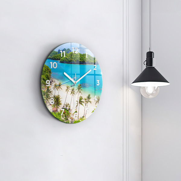 Round glass wall clock National Park Thailand