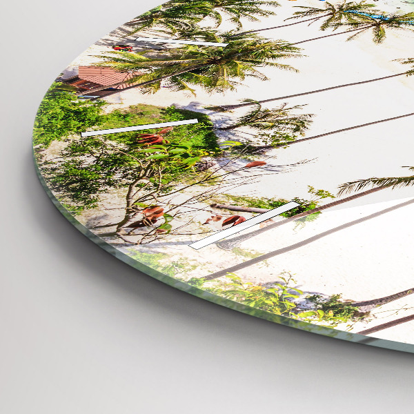 Round glass wall clock National Park Thailand