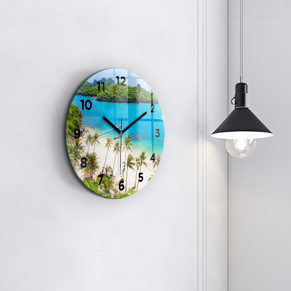 Round glass wall clock National Park Thailand