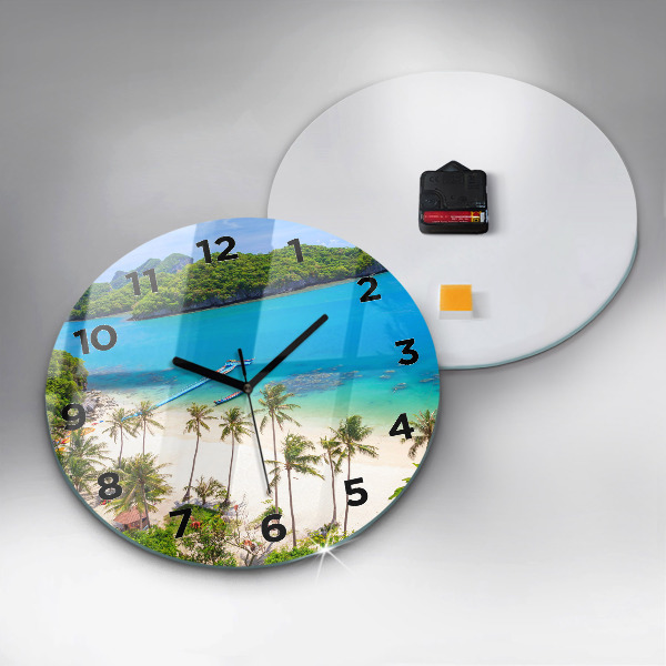 Round glass wall clock National Park Thailand