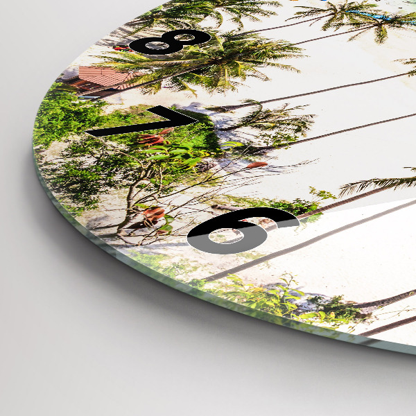 Round glass wall clock National Park Thailand