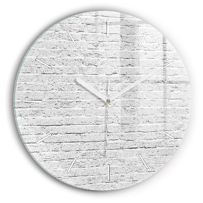 Round glass wall clock A wall of light bricks