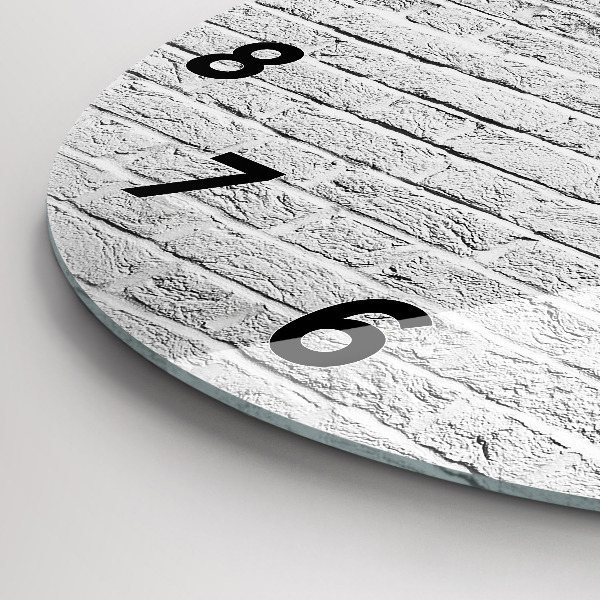 Round glass wall clock A wall of light bricks