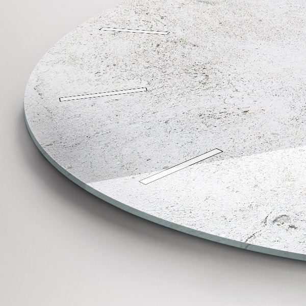 Round glass wall clock Minimalist olives