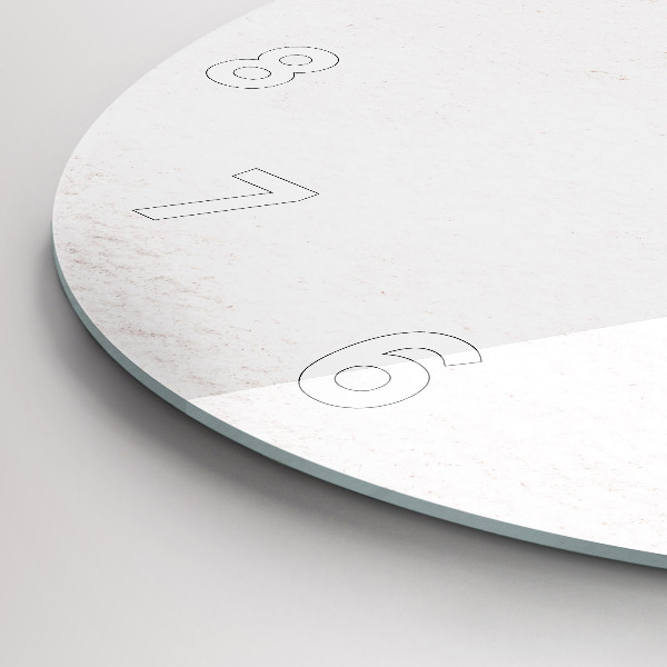 Round glass wall clock Decorative pattern