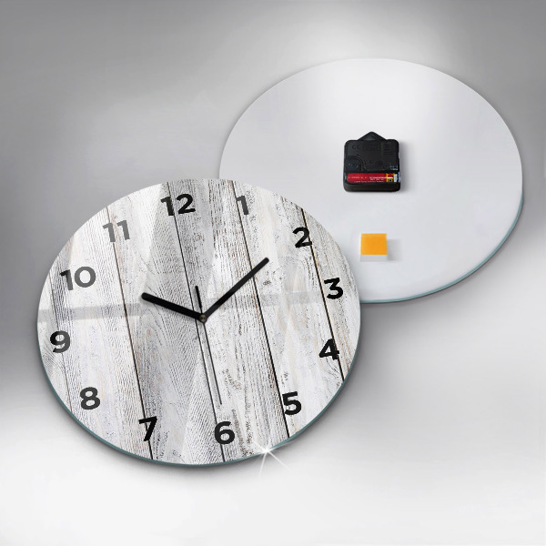 Round glass wall clock Painted boards