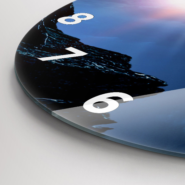 Round glass wall clock Great Galaxy