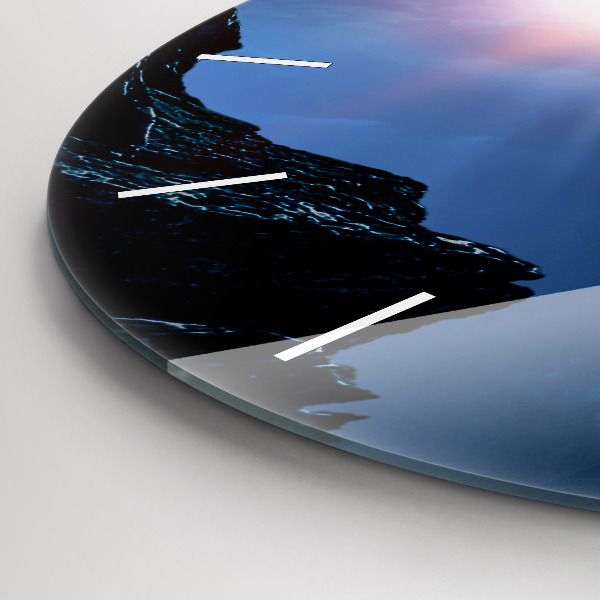 Round glass wall clock Great Galaxy